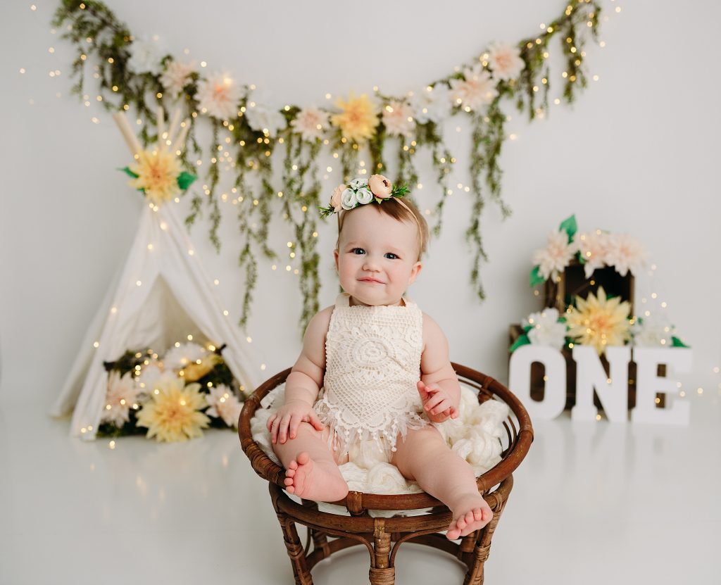 Floral Boho Baby Portrait holly marie photography