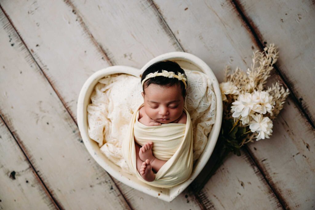 newborn wood heart bowl