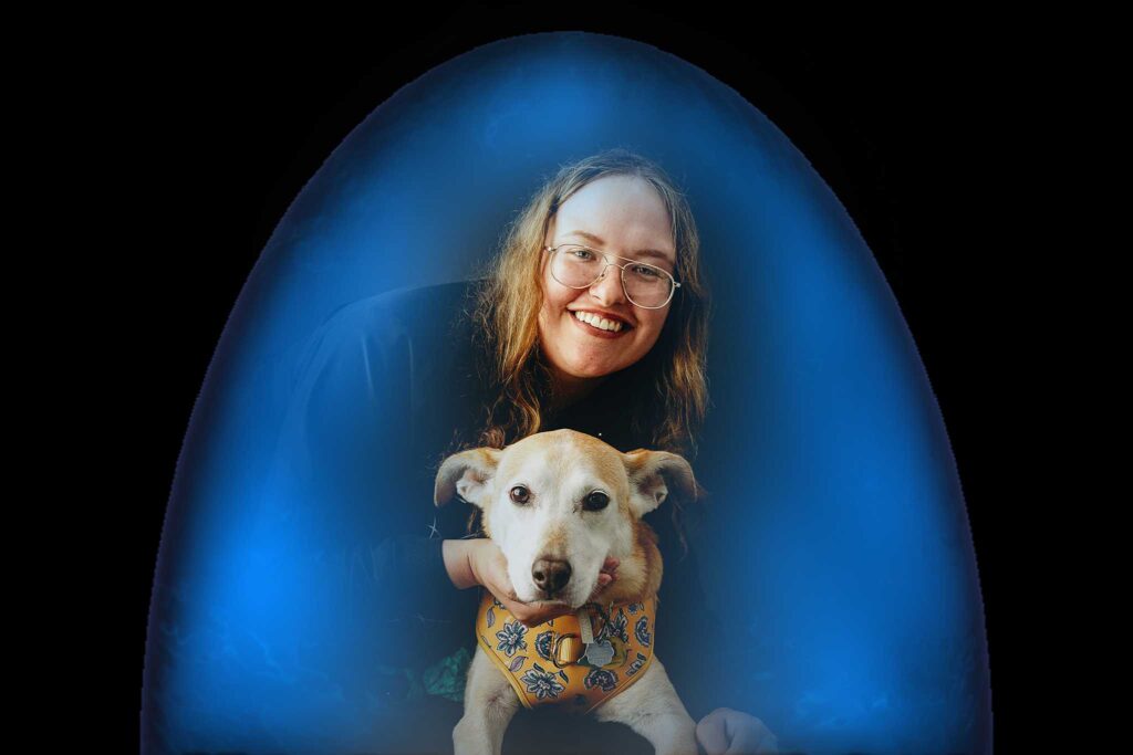 dog owner blue aura photo