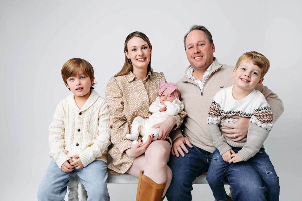 neutral family portrait newborn