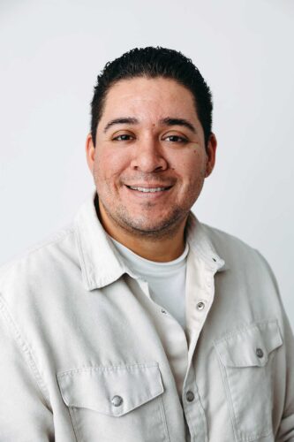 man cream button down scruff